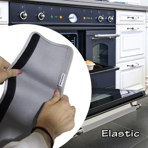 Miaowater 4 PCS Refrigerator Door Handle Covers Kitchen Appliance Decor Handles Anti-Skid Anti-Static Protector Fridge, Dishwasher Oven Keep Off Fingerprints,Food Stains (Grey)