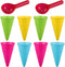 Kisangel 10pcs Plastic Ice Cream Cones Kids Ice Cream Scoop Set Outdoor Beach Toys Kids Sand Mold Toys for Seaside Play Sand Toys(Random Color)...