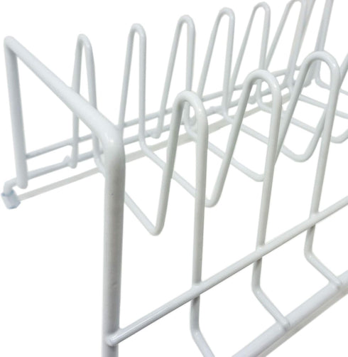 Huji Plates Holder Pots Pans Lid Organizer Rack for Cabinet, Pantry or Kitchen Counter (TWO, WHITE)...