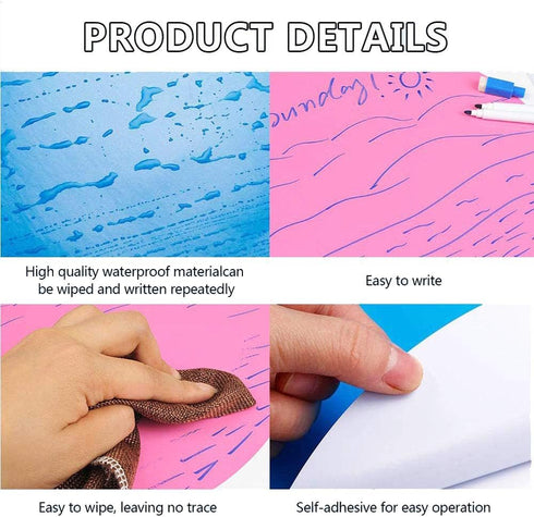 OJYUDD Dry Erase Dots Circles,11 Inch Removable Vinyl Dot Wall Decal,Colorful Circles Whiteboard Marker for Drills and Training School Teaching Pr...