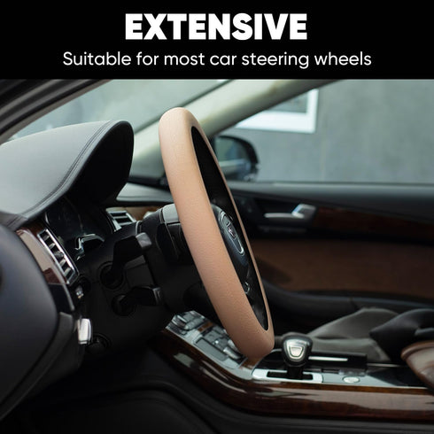 Car Steering Wheel Cover- Universal Car Accessory for Diverse Cars,Anti Slip Odorless Black, for Steering Wheel with a Diameter of 14.5"-15"?Silic...