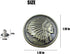 WETUFIN 10pcs 34mm (1.34inch) Screw Back Buttons for Leather Indian Chief Style Screw Back Coin Screw Back Buttons Leather Craft Ornament Leather ...