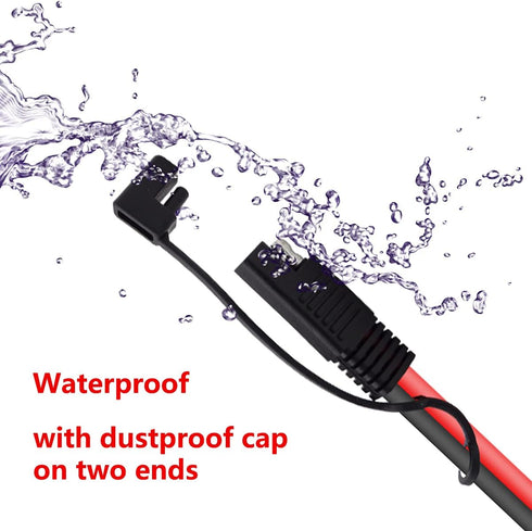 10 AWG 2FT SAE to O Ring Connecters Extension Cord Cable Connector Compatible with Battery Charger/Maintainer...