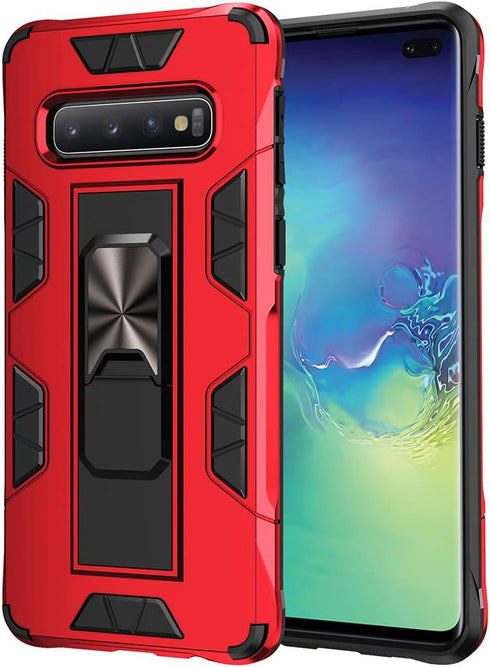 for Samsung Galaxy S10 Case Military Grade Shockproof with Kickstand Stand Built-in Magnetic Car Mount Armor Heavy Duty Protective Case for Samsun...