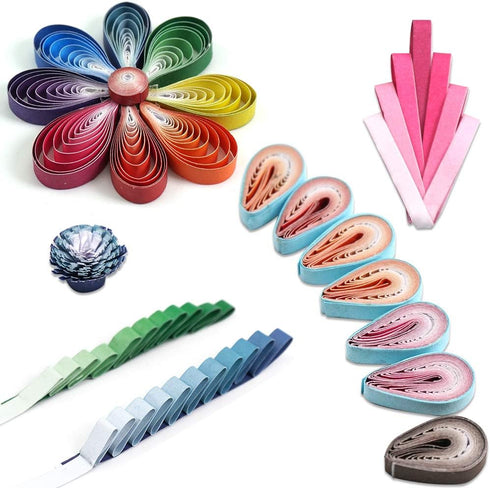 JUYA Paper Quilling Gradient Series Set 10 Colors QP388 (10 Packs Individual, Width: 3mm)...
