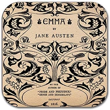 6 coasters with Complete Novels of Jane Austen Six Coffee Mug Coasters with Complete Novels of Jane Austen's book designs. (Aged Paper)...