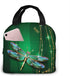 Dragonfly Green Insulated Lunch Box Reusable Cooler Tote Bag Waterproof Lunch Holder for Women & Men Work Picnic or Travel...
