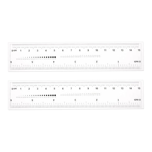 2pcs Film Flexible Ruler 6 Inch 0.1mm Scale PET Plastic Folding Straight Ruler Calibration Soft Ruler Measuring Tool for Factory, Transparent...