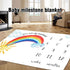 Sunshine Baby Monthly Milestone Blanket for Baby Boy and Girl, Rainbow Month Blanket for Baby Pictures Personalized, Includes Wreath and Frame Lar...