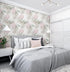 HAOKHOME 93164 Abstract Nordic Peel and Stick Wallpaper Geometric Hydrangea Floral White/Grey/Pink Stick on Home Decor 17.7in x 118in...