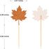 48 Pcs Glitter Maple Leaf Cupcake Topper Picks for Thanksgiving Fall Harvest Party Cake Decorations...
