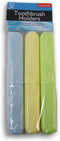 Travel Toothbrush Cases Container - Plastic Tooth Brush Holder Covers - 3 Pack (Colors Vary)...