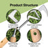 2Pcs Dritnow Weed Puller Tool and Crack Weeder, Paver Crevice Uprooting Weeding Removal Tool, 4 Claw Manual Pulling Weeders with Wood Handle for G...