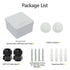 LeMotech Junction Box with Reserved Holes ABS Plastic Electrical Box IP55 Waterproof Dustproof Project Enclosure for Electronics White 3.1 x 3.1 x...