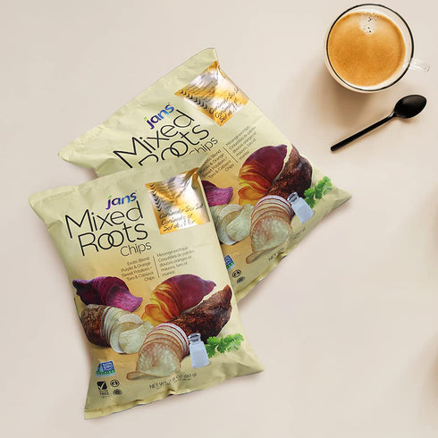 Mixed Roots Chips - All Natural Vegetable Chips (Coriander Sea Salt, 2.8 oz) | Trans Fat & Cholesterol Free | Gluten Free & Non-GMO | No Preservat...