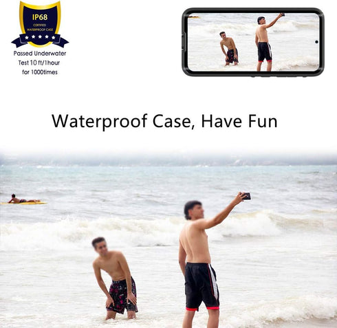 Compatible with S20 Waterproof Case, IP68 Underwater Dirtproof Shockproof Built in Screen Protector Full Body Protective Cover for Samsung Galaxy ...