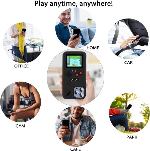 WeLohas Gameboy Case for iPhone 12/12 Pro,Handheld Retro 168 Classic Games,Color Video Display Game Case for iPhone,Anti-Scratch Shockproof Phone ...