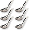 Asian Soup Spoons Stainless Steel Chinese Soup Spoons Set of 6 Soup Spoons Silverware Cucharas Para Comer for Ramen Pho Wonton Dumpling Noodles (s...