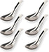 Asian Soup Spoons Stainless Steel Chinese Soup Spoons Set of 6 Soup Spoons Silverware Cucharas Para Comer for Ramen Pho Wonton Dumpling Noodles (s...