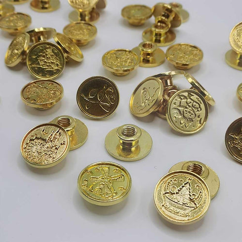 15pcs Boxed Wax Seal Stamp, Random Pattern, Removable Round Seal Stamp Head, for Gift Wrapping, Envelope Sealing, Party Invitation, Scrapbooking, ...