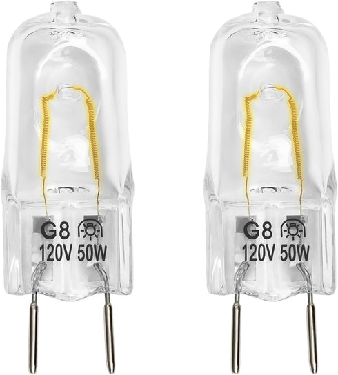 Belleone Light Bulb Fit for GE Microwave Oven - 120V 50W Halogen Light Bulb Lamp Compatible with GE Over The Range Microwave Hood, Kitchen Over St...