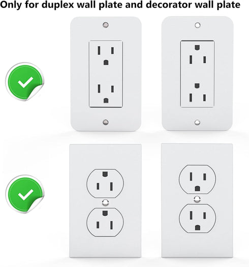 WALI Outlet Shelf Wall Holder, Bathroom Shelf up to 10lbs Standard Vertical Duplex Wall Organizer for Smart Home Decor Space Saving Power Tools, T...