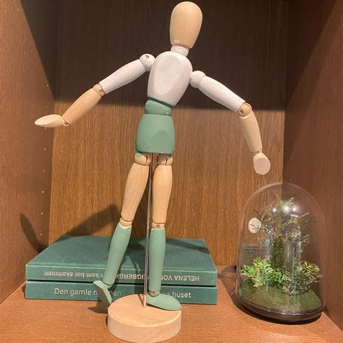 HSOMiD 12'' Artists Wooden Manikin Jointed Mannequin Perfect for Home Decoration/Drawing The Human Figure (A)...