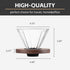 Coffee Dripper, Resuable Pour Over Coffee Maker With Walnut Pedestal, Detachable Pour Over Coffee Dripper, Single Cup Coffee Pour Over, 02 (Borosi...