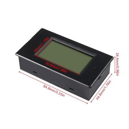 DC Current Voltage Meter Digital Current Voltage Power Energy Meter LCD Display DC 6.5-100V 0-20A (with Built-in Shunt)...