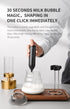 Handheld Milk Frother Wand Rechargeable with Stand for Latte/Electric Whisk Coffee Frother Handheld/Milk Frother Rechargeable Coffee Mixer Wand/Dr...