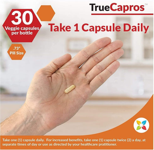 True-Capros Amla Fruit Extract Supplement Polyphenol Antioxidant Power Supports Cardiovascular Heart Health (30 Veggie Capsules) Non-GMO Vegan Fri...