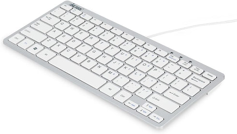 iKKEGOL USB Slim Mini Wired 78 Key Small Super Thin Compact Keyboard for Desktop Laptop PC Win 7 Mac (White)...
