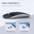 Uiosmuph G11 Wireless Mouse, USB C Rechargeable Computer Mouse, Slim Silent Mice 2.4GHz Optical with USB Nano Receiver and Type C Receiver for Lap...