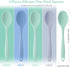 4 Pieces Large Silicone Mixing Spoon for Baking, Serving, Basting - Heat Resistant, Non Stick Utensil Spoon (Blue, Gray, Green)...