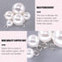 Swpeet 90Pcs 8mm 10mm 12mm 14mm 16mm White Pearl Bead Cap Half Ball Dome Metal Circle Hook Buttons Assortment Kit for Crafting Sewing Scarpbooking...