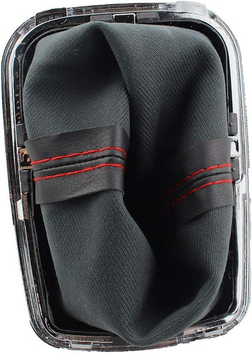 for VvW Boraa MmK4 Goolf 4 Jeettaa 4 98-04 Car Gear Shift Knob with Chrome Frame Black Leather 12mm (6 Speed)...