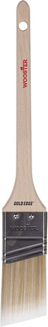Wooster 5234-1 1/2 Series 5234 1-1/2" Edge Thin Angle Brush, 1 1/2 Inch, Gold,White...