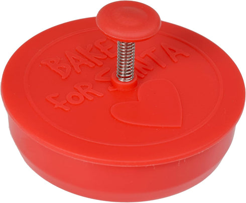 R&M Baked for Santa Pastry and Cookie Stamper, Christmas Cookie Stamper - Red, 2.5"...