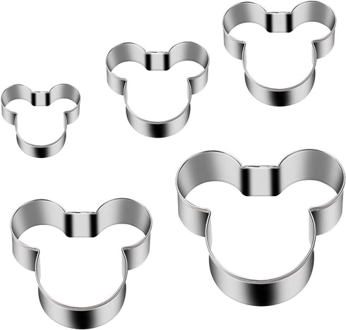 Mouse Cookie Cutter Sandwich Cutters for Kids DIY Lunchbox Bento Box Fruit Cutters Vegetable Cutters for Children Boys Girls, Pack of 5...