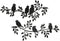 LOMOHOO Metal Birds Wall Decor Art Leaves 6 Birds on Vine Olive Branch Iron Sculptures Silhouette Metal Hanging Ornament Bedroom Living Room Indoo...