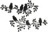 LOMOHOO Metal Birds Wall Decor Art Leaves 6 Birds on Vine Olive Branch Iron Sculptures Silhouette Metal Hanging Ornament Bedroom Living Room Indoo...