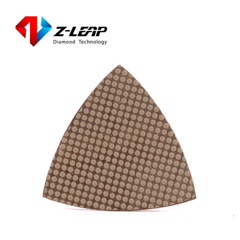 Resin Triangular Sanding Polishing Pads for Oscillating Tools Sandpaper Sheet Porcelain Stone Glass Ceramic Discs 3"(80mm) 3000 Grit-2pcs...