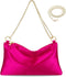 Women Satin Evening Handbag Wedding Prom Clutch Purse Formal Cocktail Party Clutches Shoulder Bag with 2 Bag Chains...