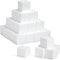 30 Pack Foam Craft Blocks for Modeling, 3 Inch Mini Square Cubes for Sculpting, School Projects (White Polystrene)...