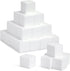 30 Pack Foam Craft Blocks for Modeling, 3 Inch Mini Square Cubes for Sculpting, School Projects (White Polystrene)...