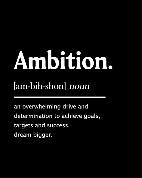 Posterizer 1 pcs-Meaning Of Ambition-Dream Bigger-Motivational & Inspirational Art-Gift for Entrepreneurs-Decor for Home & Office- unframed wall a...
