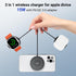 KPON Travel Charger for iPhone and Apple Watch, Magnetic Wireless Phone Charger 3 in 1, Compatible with iPhone 14/13/12, Apple Watch 7/6/5/4/3/2/S...