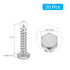 uxcell Hex Head Lag Screws Bolts, 30pcs 1/4" x 1-1/4" 304 Stainless Steel Partial Thread Wood Screws...