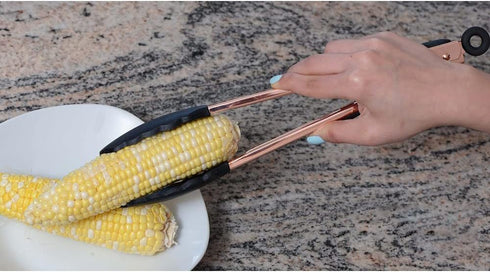 COOK WITH COLOR Stainless Steel Silicone Tipped Kitchen Food BBQ and Cooking Tongs Set of Two 9” and 12” for Non Stick Cookware, BPA Fee, Stylish,...