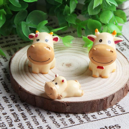 Opexicos 8Pcs Cow Family Miniature Landscape Ornaments Garden Bonsai Decorations...